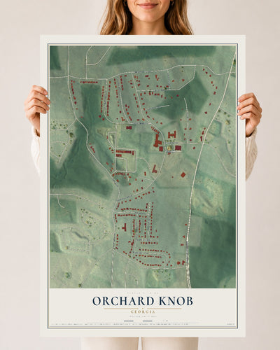 Orchard Knob, Georgia map print, 24" x 36" Archival Matte Print mockup