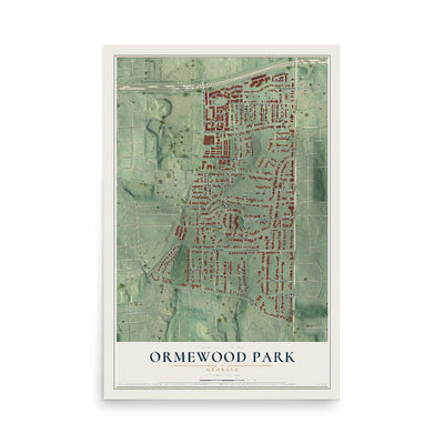 Ormewood Park, Georgia map print, 12" x 18" Archival Matte Print mockup