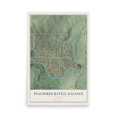 Peachtree Battle Alliance, Georgia map print, 12" x 18" Archival Matte Print mockup