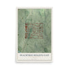 Peachtree Heights East, Georgia map print, 12" x 18" Archival Matte Print mockup