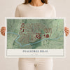Peachtree Hills, Georgia map print, 12" x 18" Archival Matte Print mockup