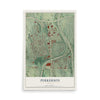 Perkerson, Georgia map print, 12" x 18" Archival Matte Print mockup