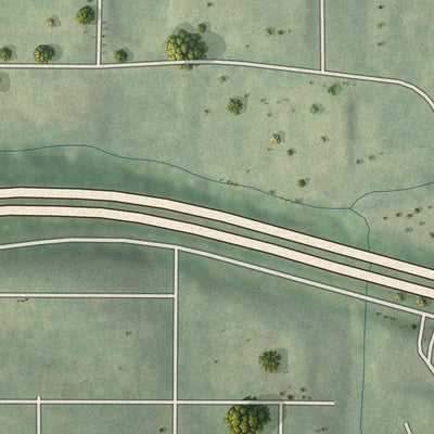 Close-up 1 of the Pomona Park, Georgia map artwork