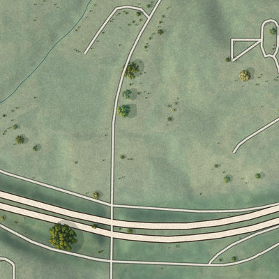Close-up 2 of the Pomona Park, Georgia map artwork