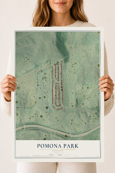 Pomona Park, Georgia map print, 18" x 24" Archival Matte Print mockup
