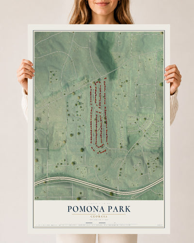 Pomona Park, Georgia map print, 24" x 36" Archival Matte Print mockup