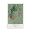 Randall Mill, Georgia map print, 12" x 18" Archival Matte Print mockup