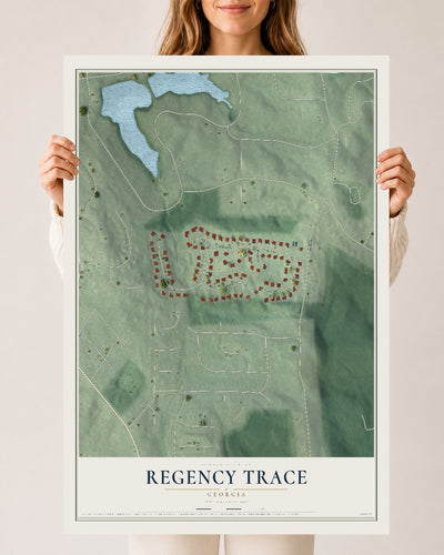 Regency Trace, Georgia map print, 24" x 36" Archival Matte Print mockup