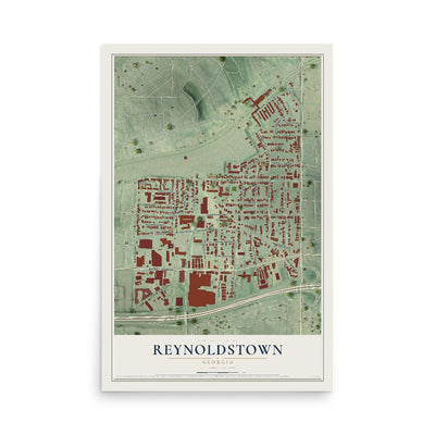 Reynoldstown, Georgia map print, 12" x 18" Archival Matte Print mockup