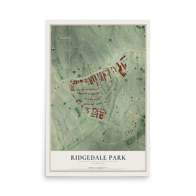 Ridgedale Park, Georgia map print, 12" x 18" Archival Matte Print mockup