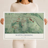 Scotts Crossing, Georgia map print, 12" x 18" Archival Matte Print mockup
