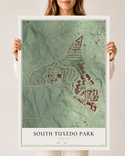 South Tuxedo Park, Georgia map print, 24" x 36" Archival Matte Print mockup