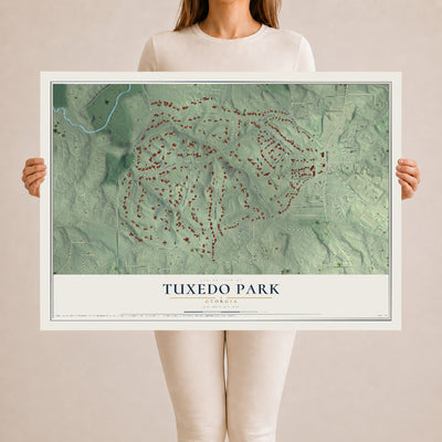 Tuxedo Park, Georgia map print, 24" x 36" Archival Matte Print mockup