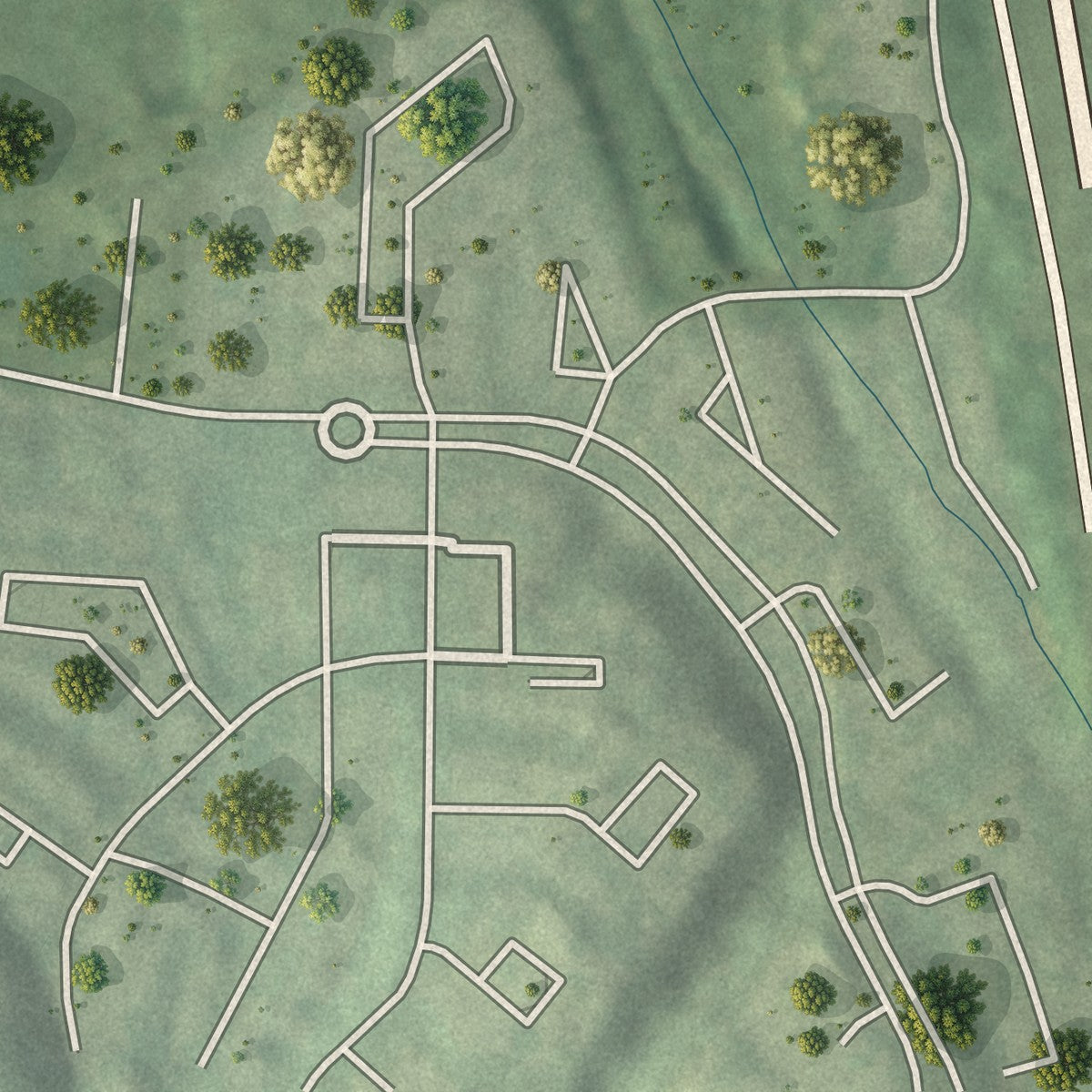 Close-up 1 of the Wesley Battle, Georgia map artwork