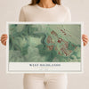 West Highlands, Georgia map print, 12" x 18" Archival Matte Print mockup