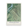 Whitewater Creek, Georgia map print, 12" x 18" Archival Matte Print mockup