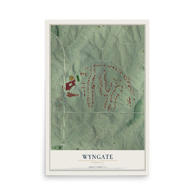 Wyngate, Georgia map print, 12" x 18" Archival Matte Print mockup