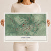 Austell, Georgia map print, 12" x 18" Archival Matte Print mockup