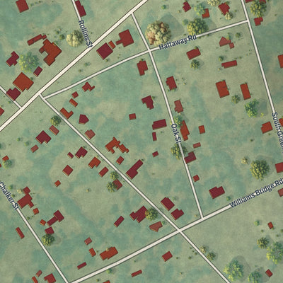 Close-up 1 of the Avera, Georgia map artwork