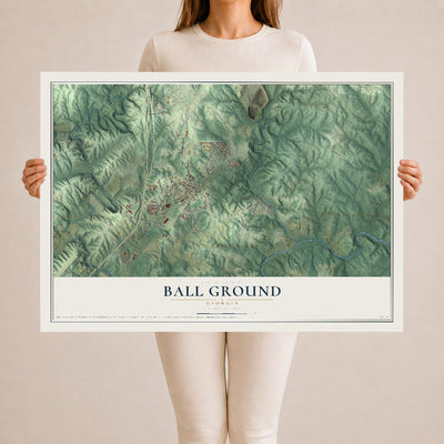 Ball Ground, Georgia map print, 24" x 36" Archival Matte Print mockup