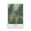 Bartow, Georgia map print, 12" x 18" Archival Matte Print mockup