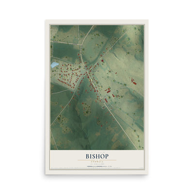 Bishop, Georgia map print, 12" x 18" Archival Matte Print mockup