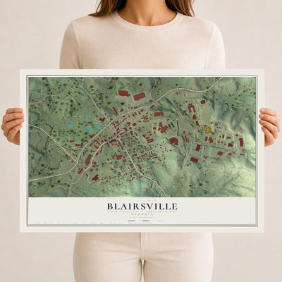 Blairsville, Georgia map print, 12" x 18" Archival Matte Print mockup