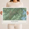 Blue Ridge, Georgia map print, 12" x 18" Archival Matte Print mockup