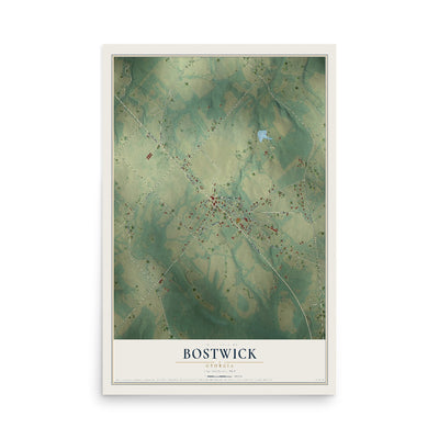 Bostwick, Georgia map print, 12" x 18" Archival Matte Print mockup