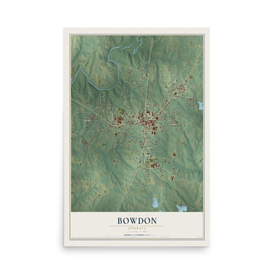 Bowdon, Georgia map print, 12" x 18" Archival Matte Print mockup