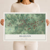 Braselton, Georgia map print, 12" x 18" Archival Matte Print mockup