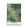 Bronwood, Georgia map print, 12" x 18" Archival Matte Print mockup