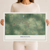Broxton, Georgia map print, 12" x 18" Archival Matte Print mockup