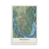 Brunswick, Georgia map print, 12" x 18" Archival Matte Print mockup
