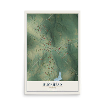 Buckhead, Georgia map print, 12" x 18" Archival Matte Print mockup