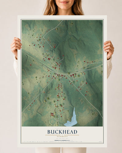 Buckhead, Georgia map print, 24" x 36" Archival Matte Print mockup