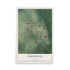 Byromville, Georgia map print, 12" x 18" Archival Matte Print mockup