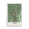 Calhoun, Georgia map print, 12" x 18" Archival Matte Print mockup
