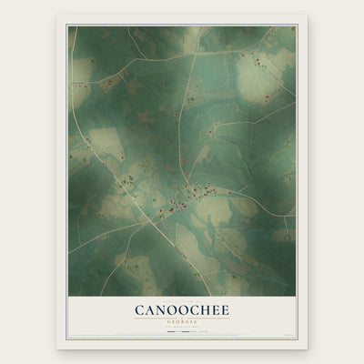 Canoochee, Georgia map print, the full design