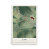 Carl, Georgia map print, 12" x 18" Archival Matte Print mockup