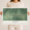 Carlton, Georgia map print, 12" x 18" Archival Matte Print mockup