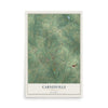 Carnesville, Georgia map print, 12" x 18" Archival Matte Print mockup