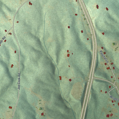 Close-up 2 of the Centralhatchee, Georgia map artwork
