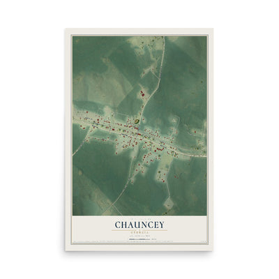 Chauncey, Georgia map print, 12" x 18" Archival Matte Print mockup
