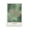 Claxton, Georgia map print, 12" x 18" Archival Matte Print mockup