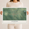 Crawford, Georgia map print, 12" x 18" Archival Matte Print mockup
