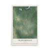 Crawfordville, Georgia map print, 12" x 18" Archival Matte Print mockup