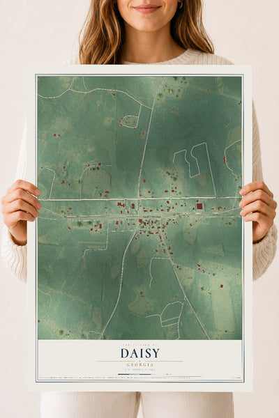 Daisy, Georgia map print, 18" x 24" Archival Matte Print mockup