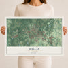 Dallas, Georgia map print, 12" x 18" Archival Matte Print mockup