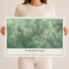 Dawsonville, Georgia map print, 12" x 18" Archival Matte Print mockup